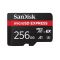 Sandisk MicroSDXC Express 256GB (V30 / U3 / UHS-I / Cl.10 / R650MB/s/W210MB/s) memóriakártya (226786)